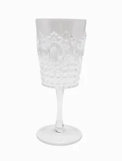 Acrylic Wine Glass Gemstone Clear