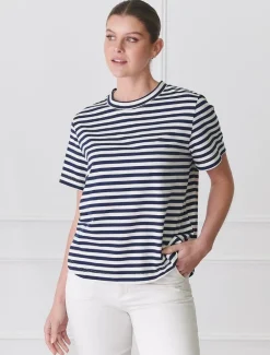 Alice Striped Tee Navy
