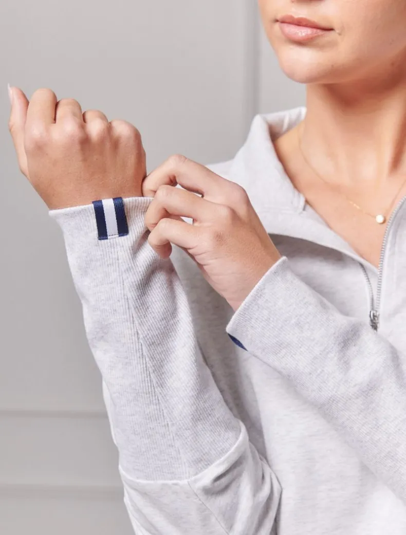 Alysha Zip Through Sweatshirt Grey