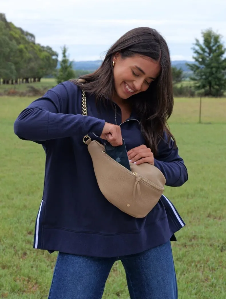 Alysha Zip Through Sweatshirt Navy