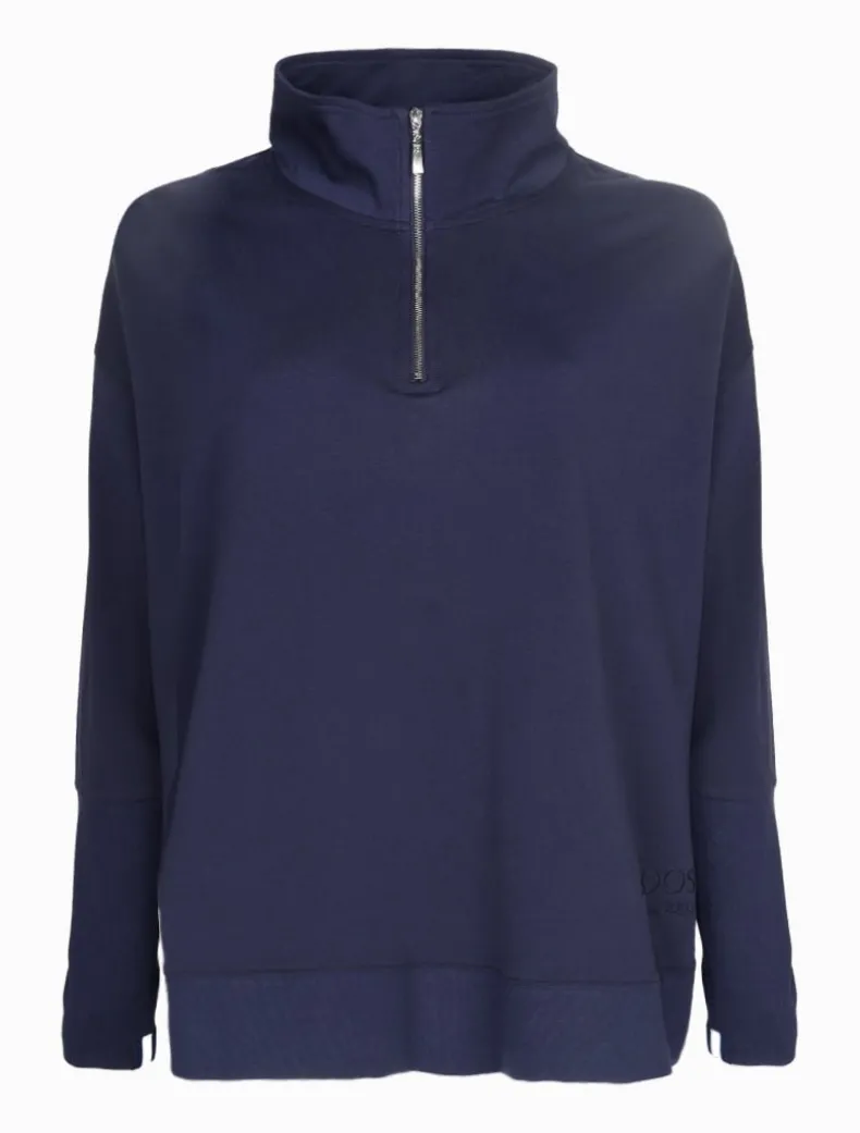 Alysha Zip Through Sweatshirt Navy