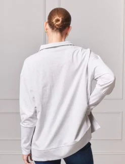Alysha Zip Through Sweatshirt Grey