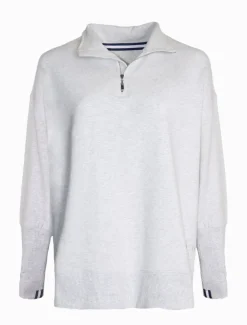 Alysha Zip Through Sweatshirt Grey
