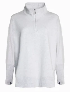 Alysha Zip Through Sweatshirt Grey