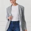 Anais Sequin Jacket Blue