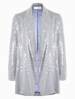 Anais Sequin Jacket Blue