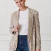 Anais Sequin Jacket Mink