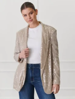 Anais Sequin Jacket Mink