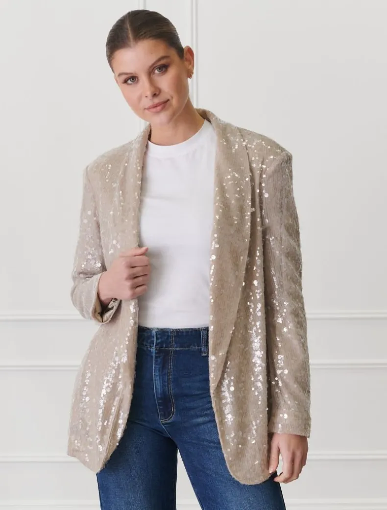 Anais Sequin Jacket Mink