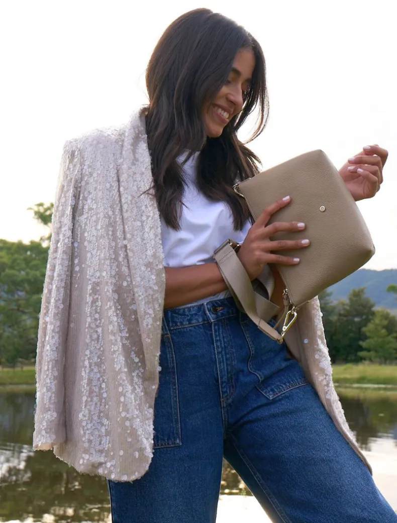 Anais Sequin Jacket Mink