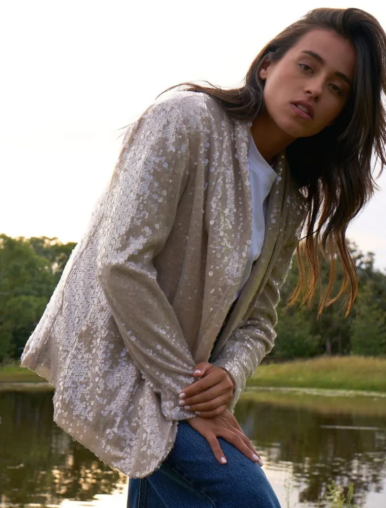 Anais Sequin Jacket Mink