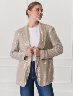 Anais Sequin Jacket Mink