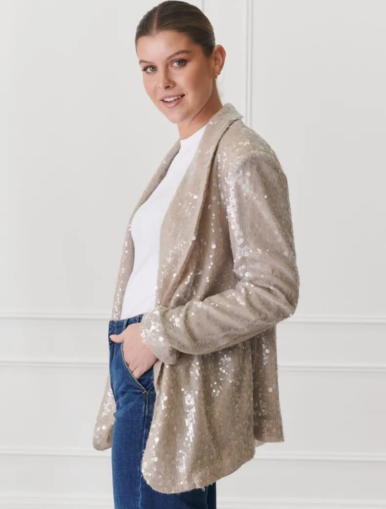 Anais Sequin Jacket Mink