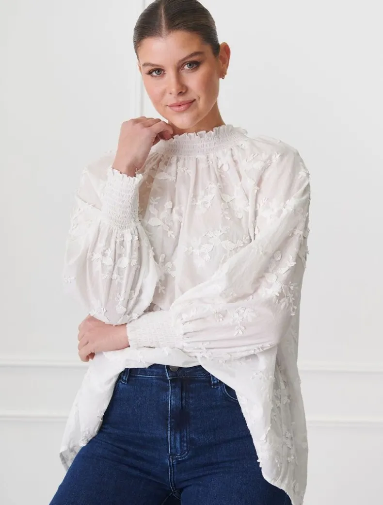 Anya Lace Shirt White