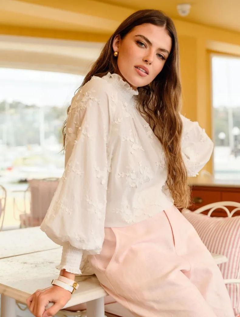 Anya Lace Shirt White