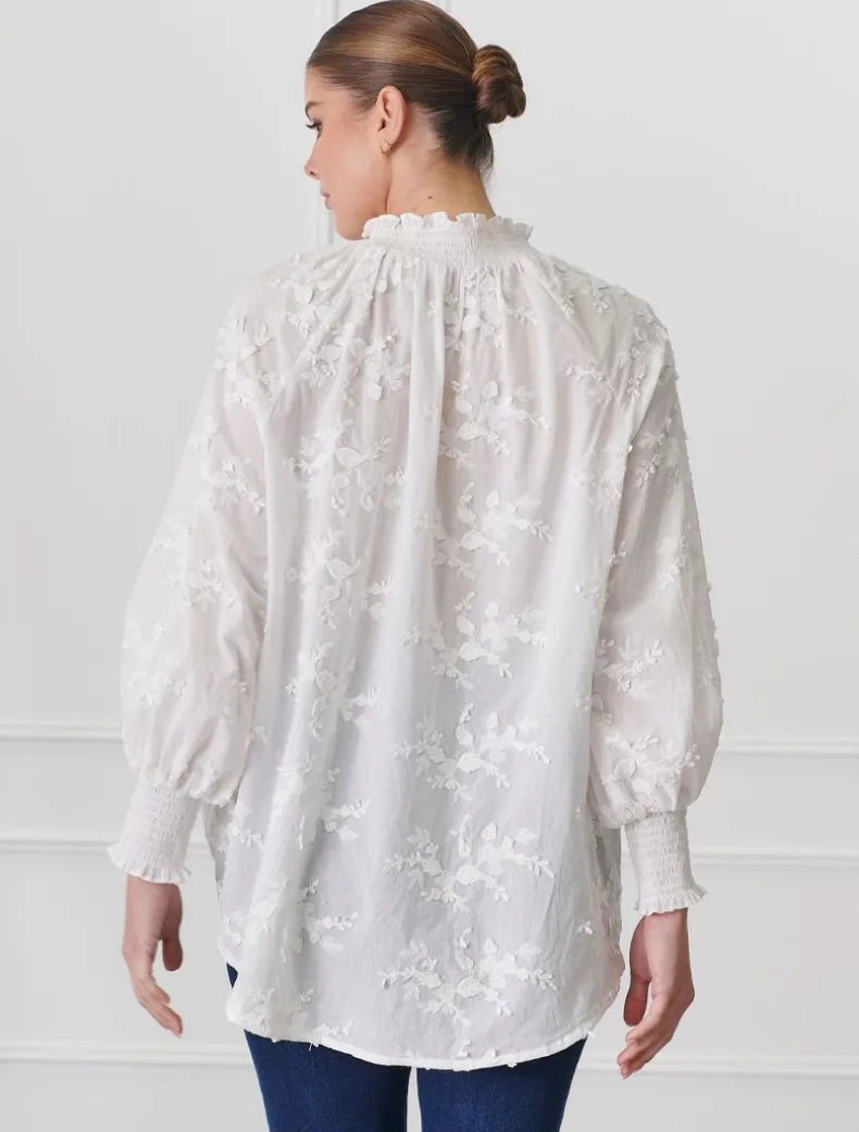 Anya Lace Shirt White