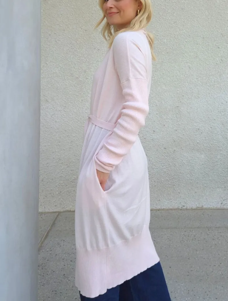 Aspen Lounge Wrap Cardigan Pink