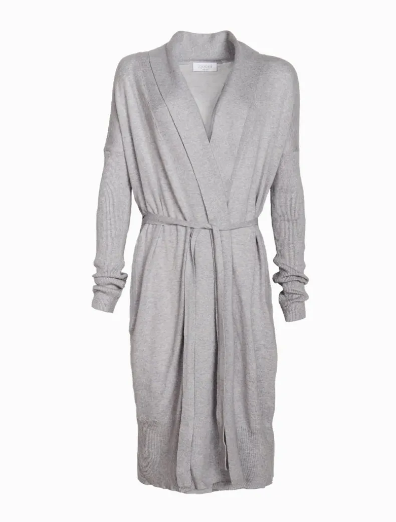 Aspen Lounge Wrap Cardigan Grey