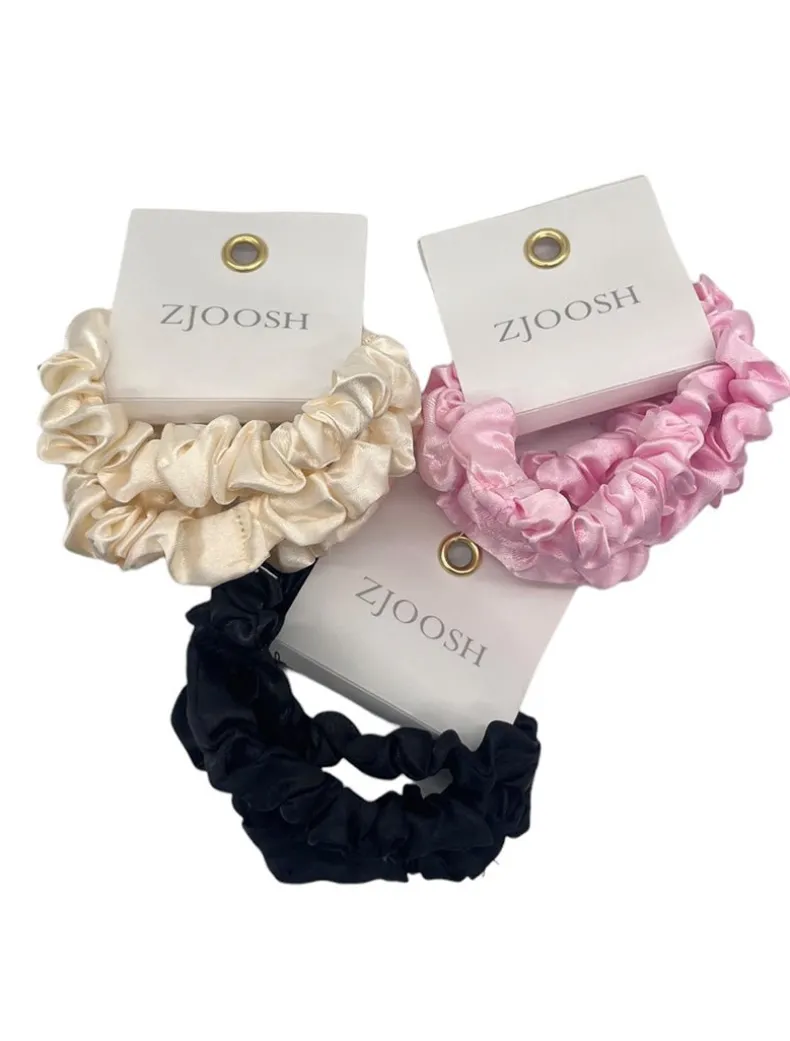 Beige Mini Scrunchie Set of 4
