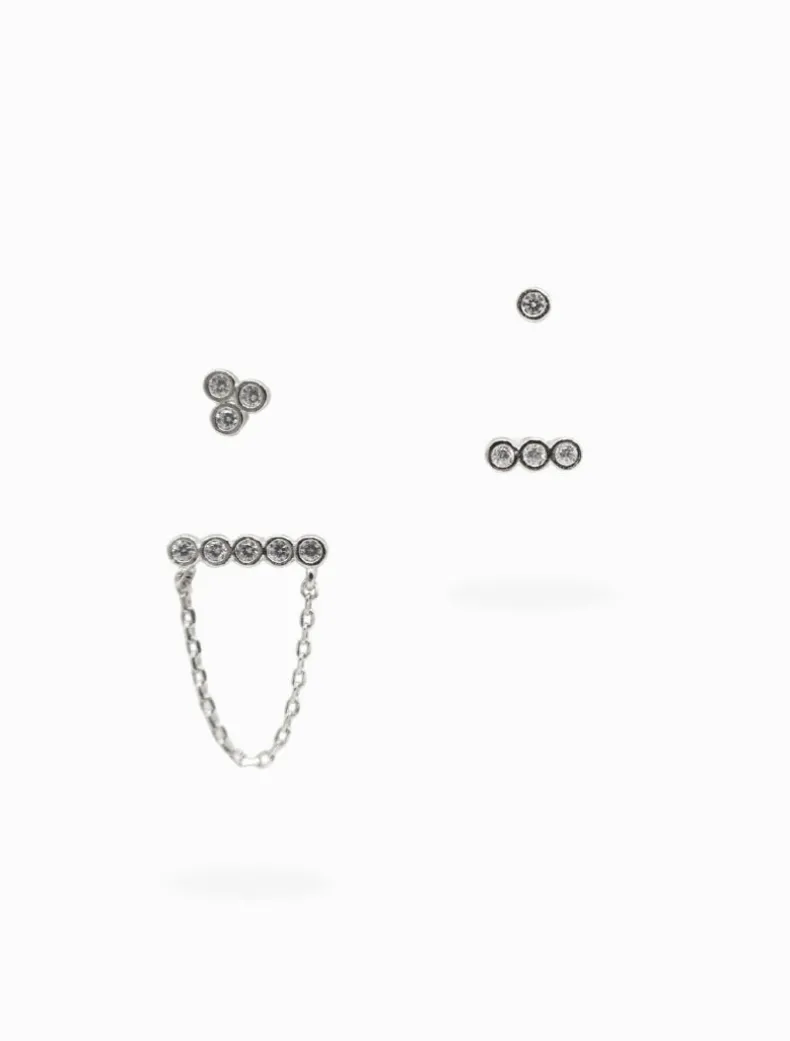 Bezel Earscape Collection Silver