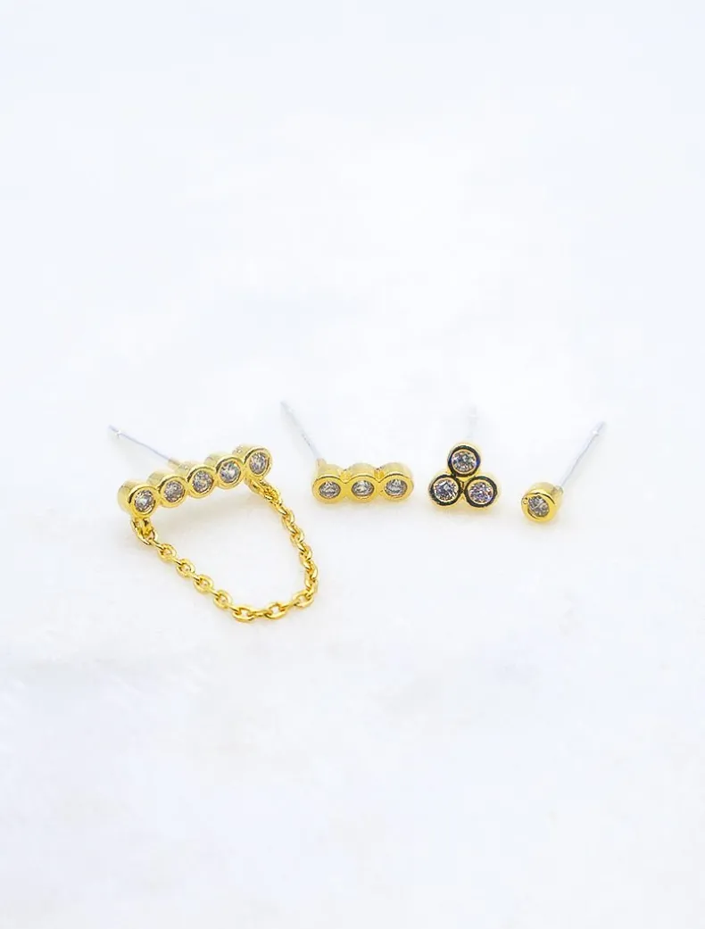 Bezel Earscape Collection Gold