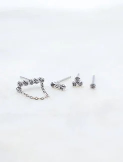 Bezel Earscape Collection Silver