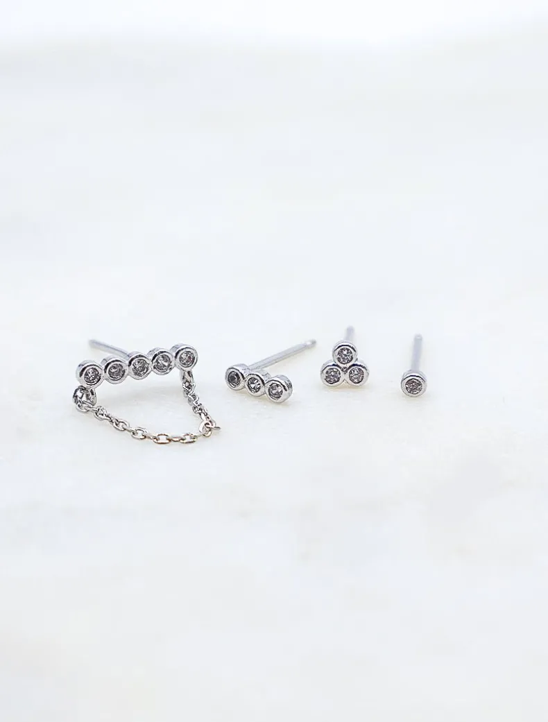 Bezel Earscape Collection Silver