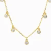 Bezel Set Cubic Zirconia Necklace Gold