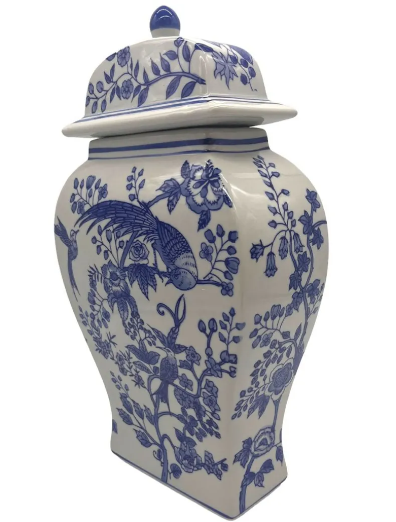 Bird Garden Temple Jar - FINAL SALE