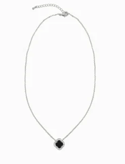 Black Clover Pendant Necklace Silver