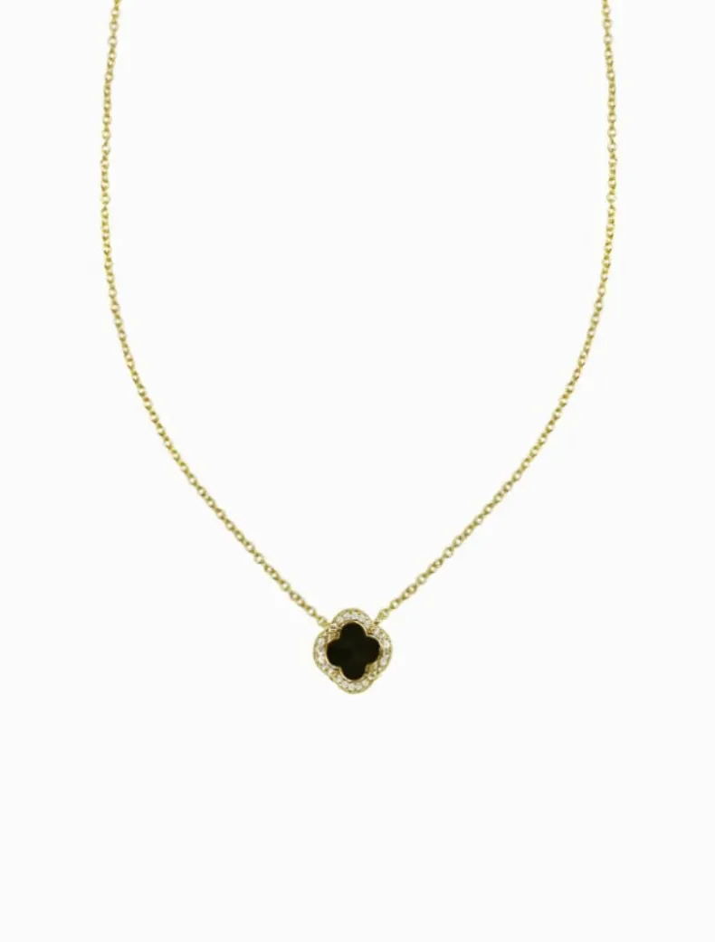 Black Clover Pendant Necklace Gold