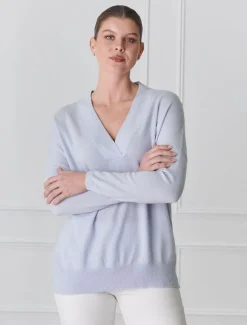 Boyfriend Cashmere Jumper Pale Blue