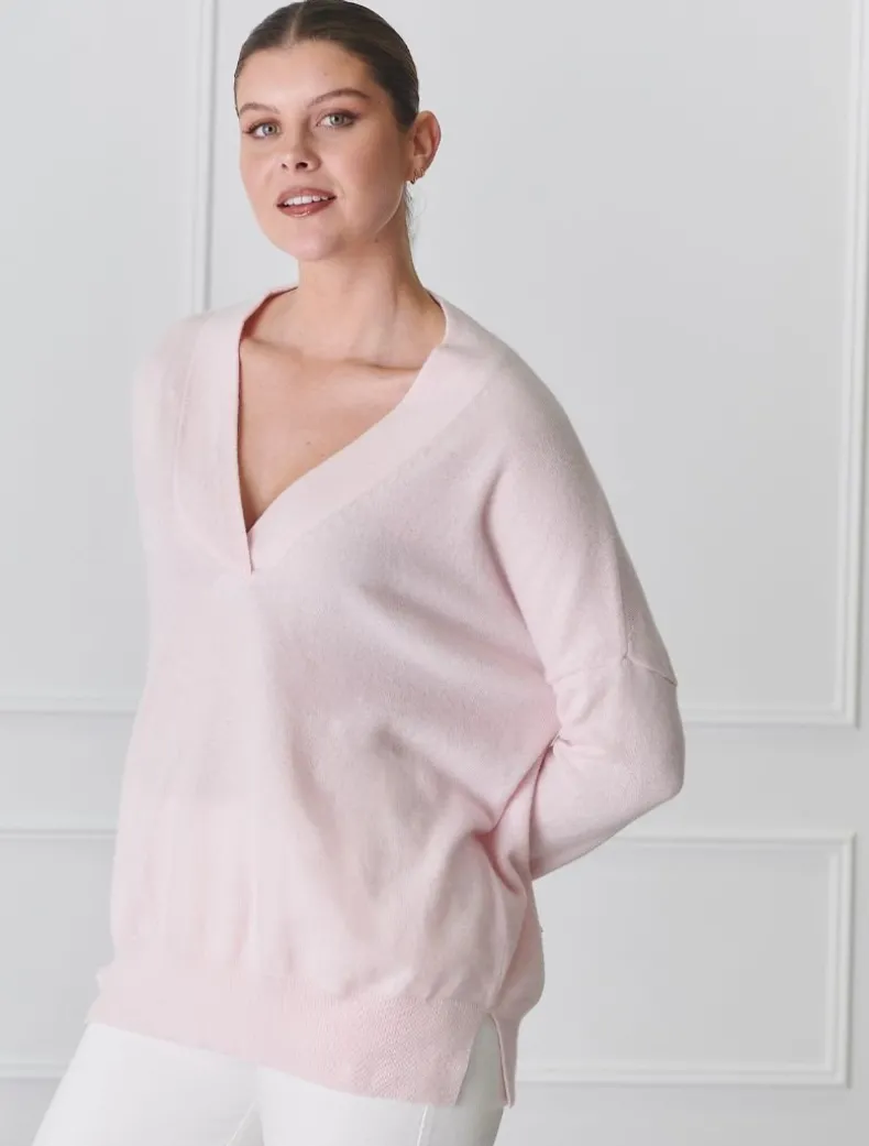 Boyfriend Cashmere Jumper Pink