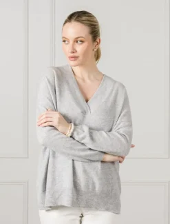 Boyfriend Cashmere Jumper Grey