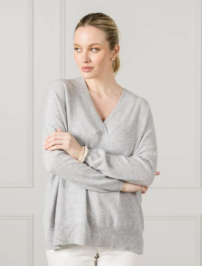 Boyfriend Cashmere Jumper Grey