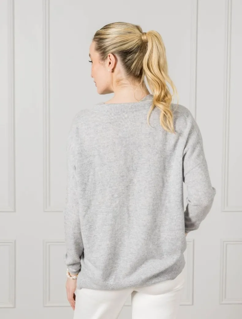 Boyfriend Cashmere Jumper Grey