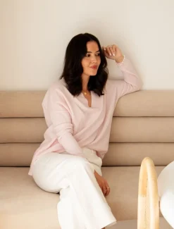 Boyfriend Cashmere Jumper Pink