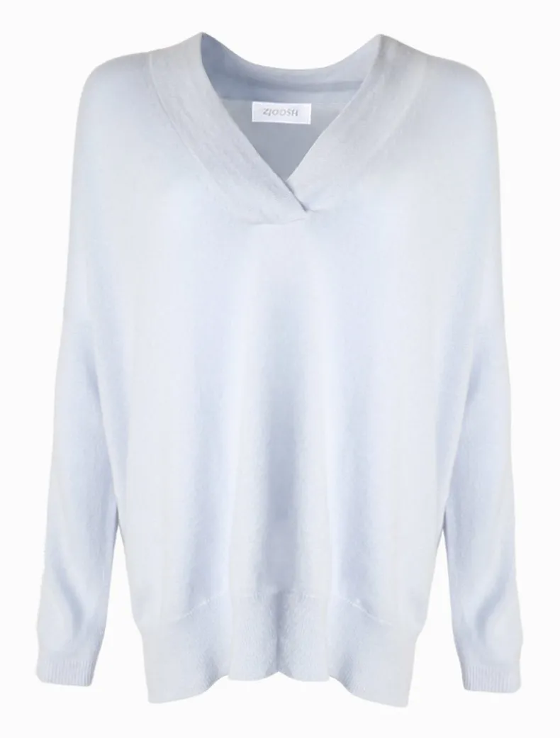 Boyfriend Cashmere Jumper Pale Blue
