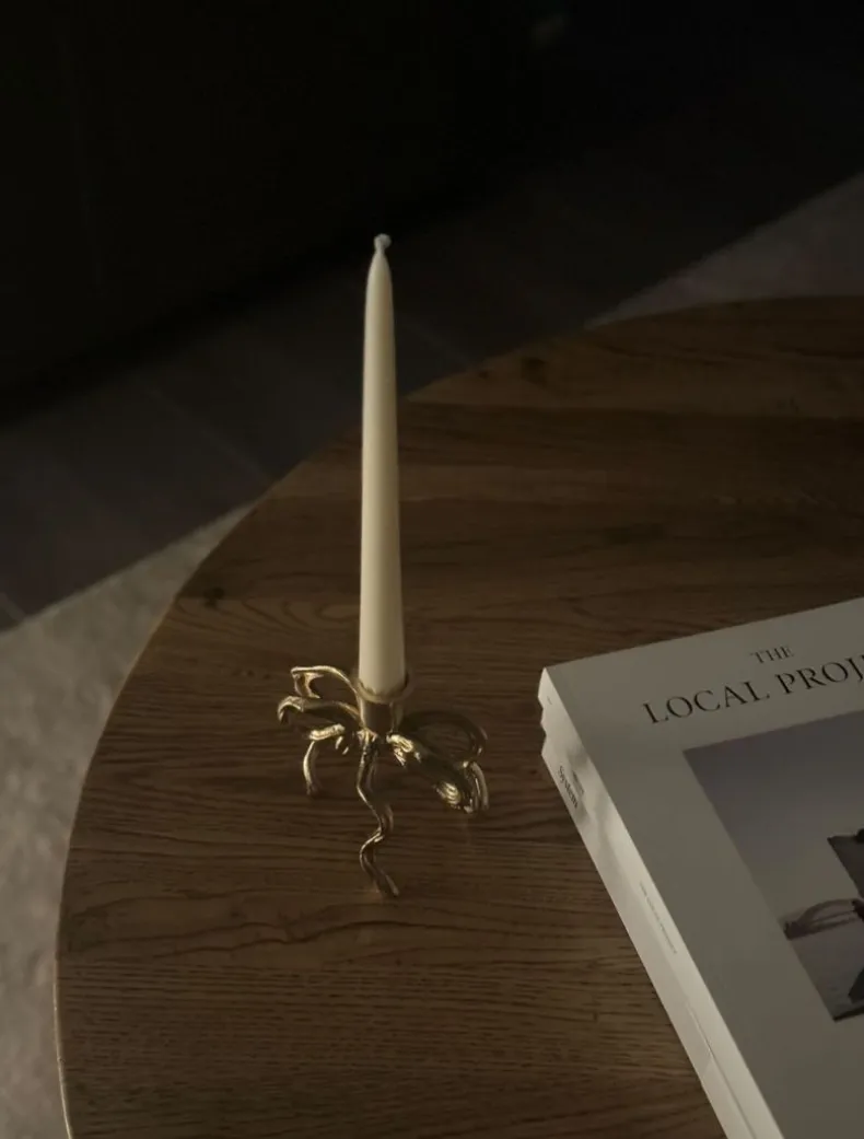Brass Bow Candle Holder