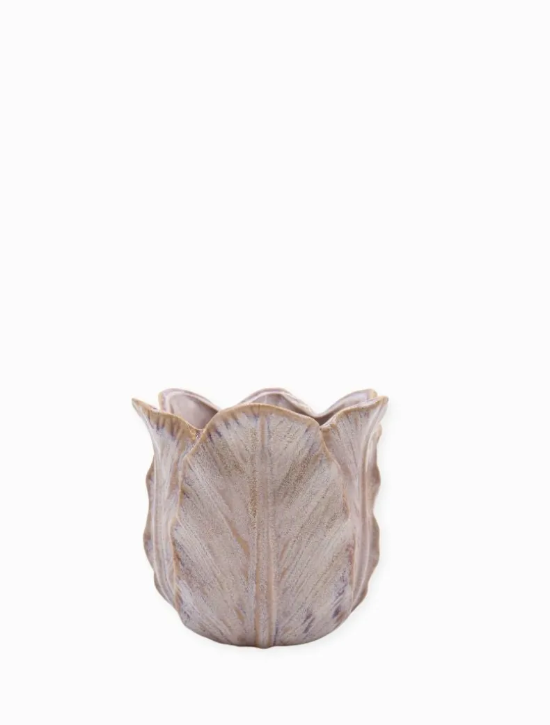 Cabbage Leaf Pot Pink Small