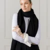 Cashmere Double Width Scarf Black