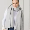 Cashmere Double Width Scarf Grey
