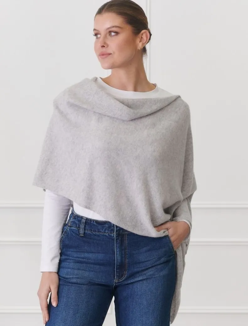 Cashmere Ponchette Grey