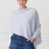 Cashmere Ponchette Pale Blue