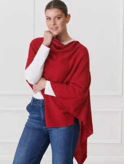 Cashmere Ponchette Rosewood