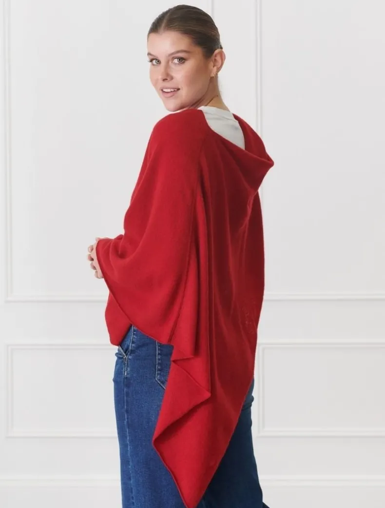 Cashmere Ponchette Rosewood