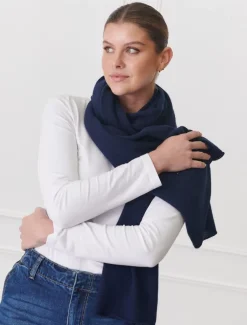 Cashmere Scarf Navy