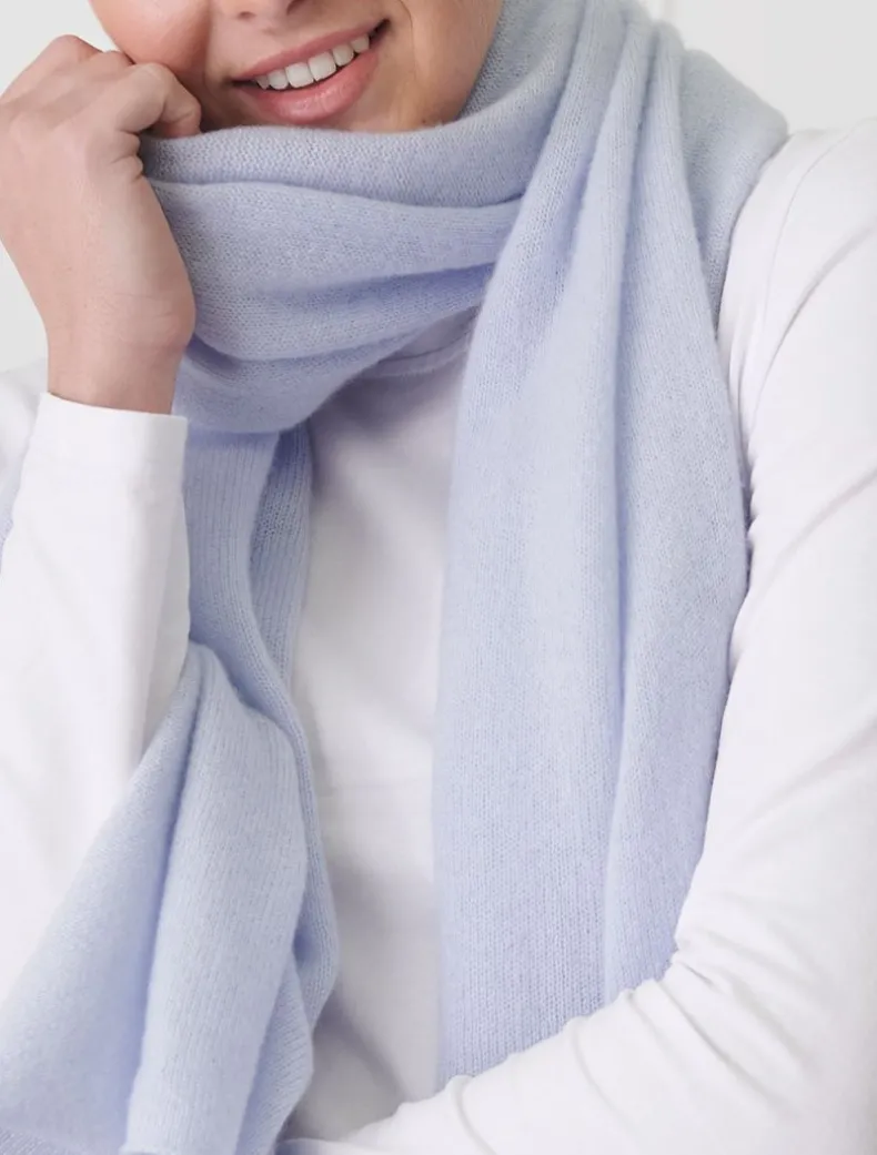 Cashmere Scarf Pale Blue