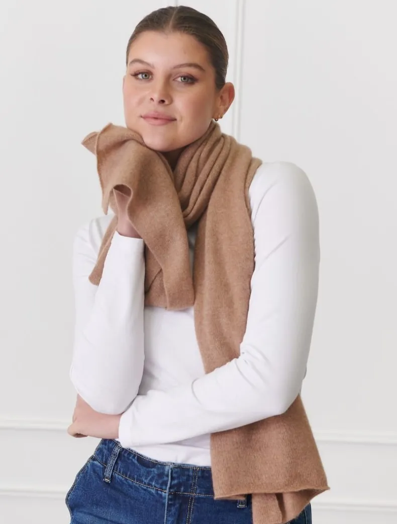 Cashmere Scarf Tan