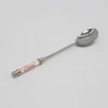Ceramic Pink Arch Tile Pattern Spoon Silver